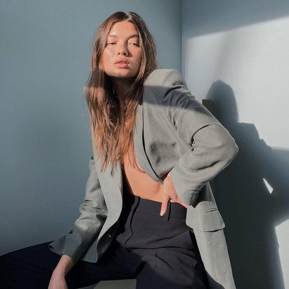 ARITZIA Wilfred Vito Single-Breasted Linen Blazer - Picture 3 of 13